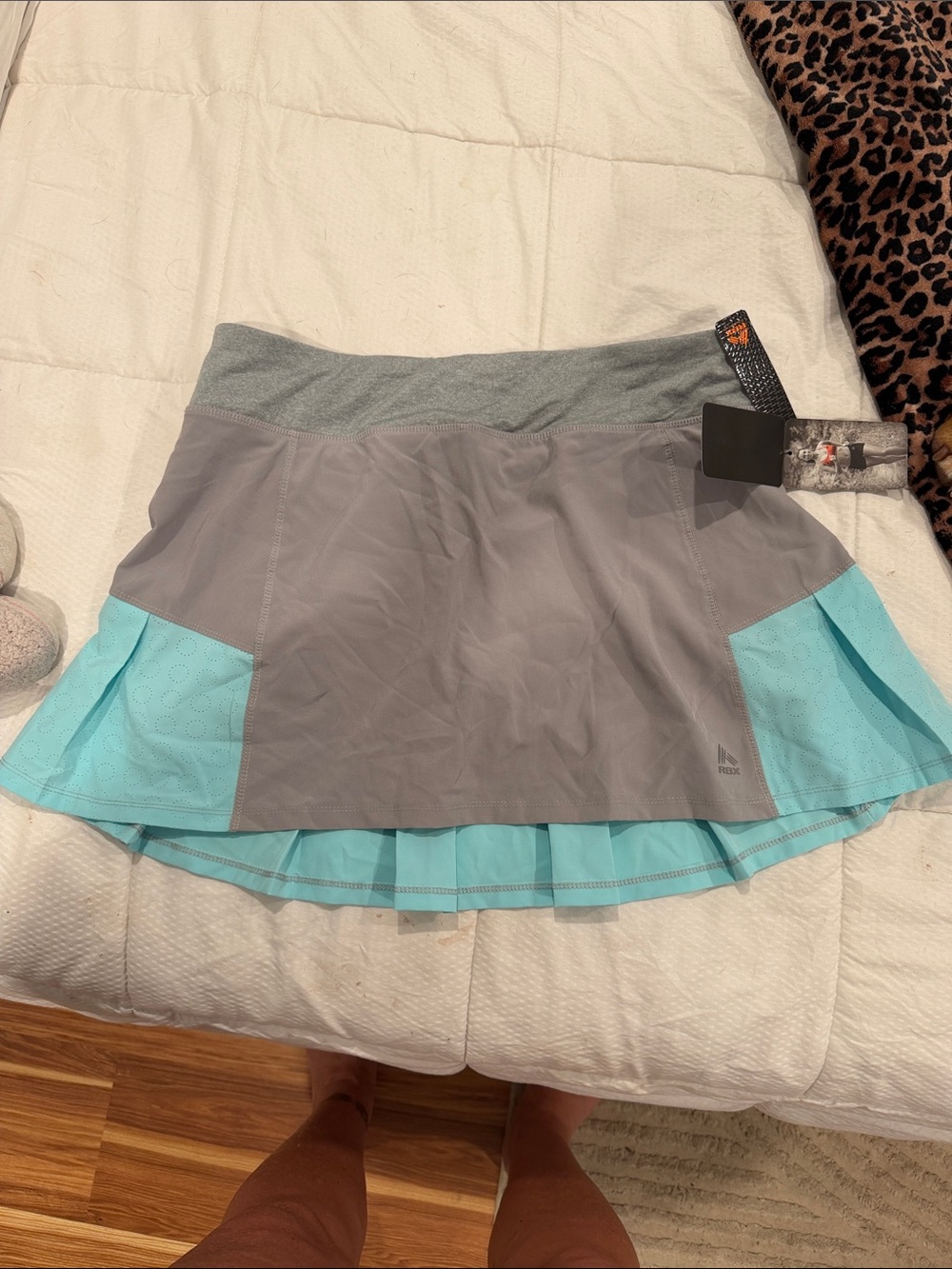 RBX Gray and Light Blue Athletic Skort - Women's Active Skirt
